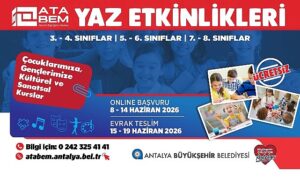 ATABEM yaz etkinlikleri kayıtları başlıyor