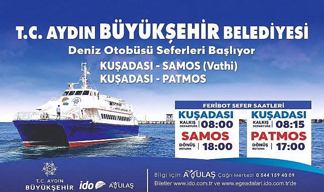 Aydın Büyükşehir Belediyesi’nin Deniz Otobüsü Seferleri Başladı