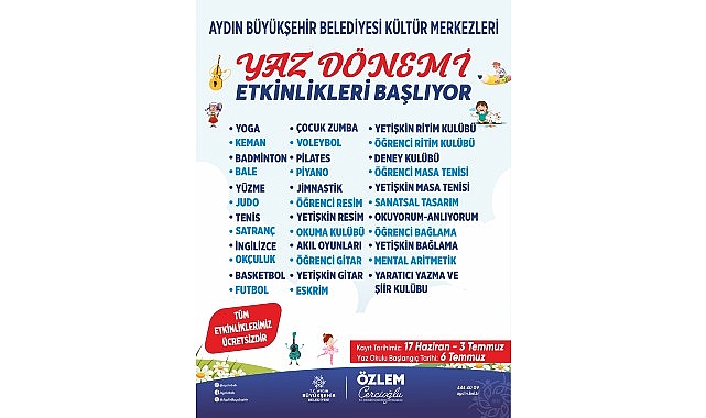 Başkan Çerçioğlu ile Aydınlı Çocuklar Yaz Tatilinde Eğlenirken Öğrenecek