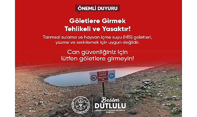 Büyükşehir’den Hayati Uyarı