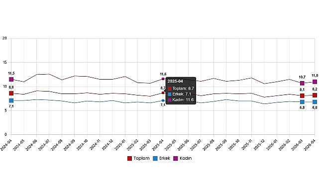 İşgücü İstatistikleri, Nisan 2026