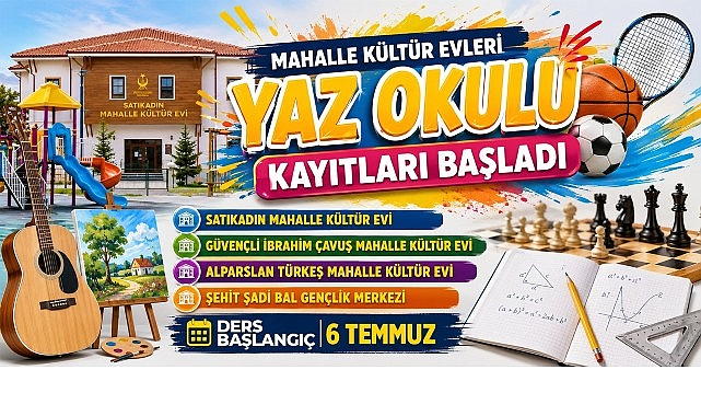 Mahalle Kültür Evlerinde Yaz Okulu Heyecanı Başlıyor