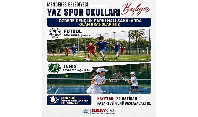 Menderes’te Yaz Spor Okulları Başlıyor
