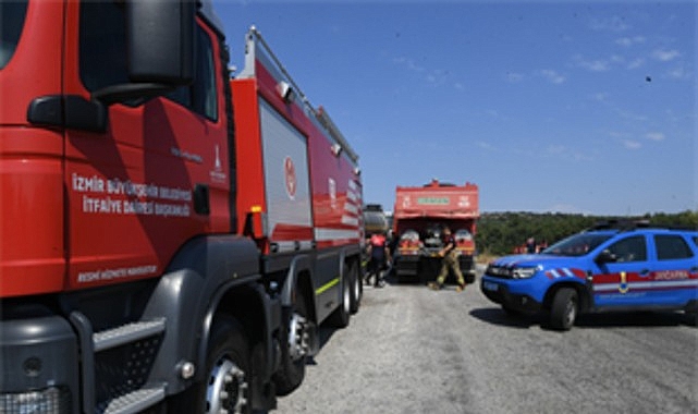 Urla Balıklova’da orman yangını alarmı