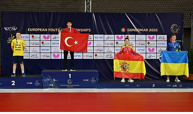 14 Yaşındaki Milli Masa Tenisçimiz Görkem Öçal Avrupa Şampiyonu Oldu