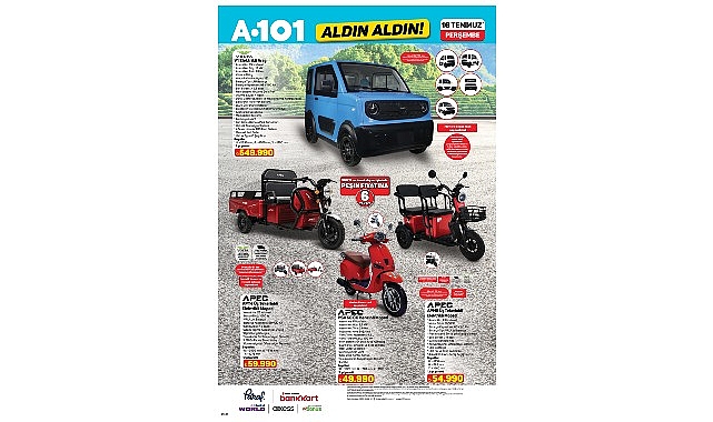 16 Temmuz’da A101’de Elektrikli Araç Dikkat Çekiyor