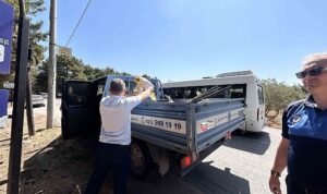 Bornova’da görsel kirliliğe zabıta freni