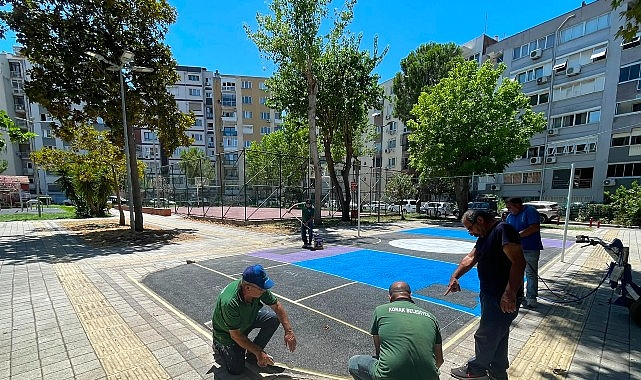 Çocuklar istedi, Başkan Mutlu yaptı: O park voleybol sahasına kavuştu