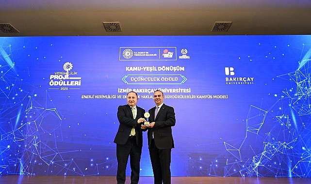 İzmir Bakırçay Üniversitesi’nin Sürdürülebilir Kampüs Projesine Verimlilik Ödülü