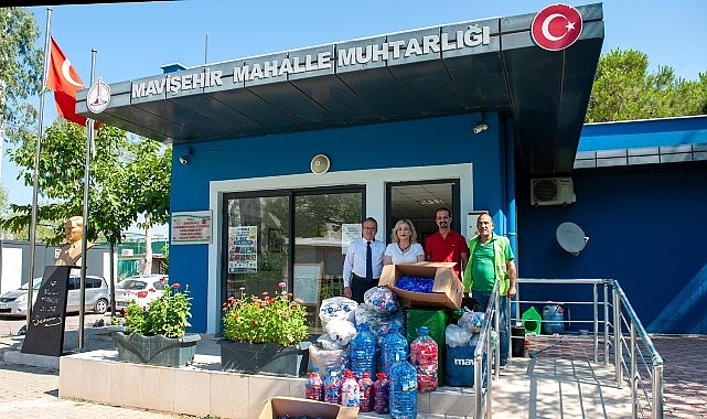 ‘Mavi Kapak’ kampanyasına muhtarlardan 550 kilogramlık destek